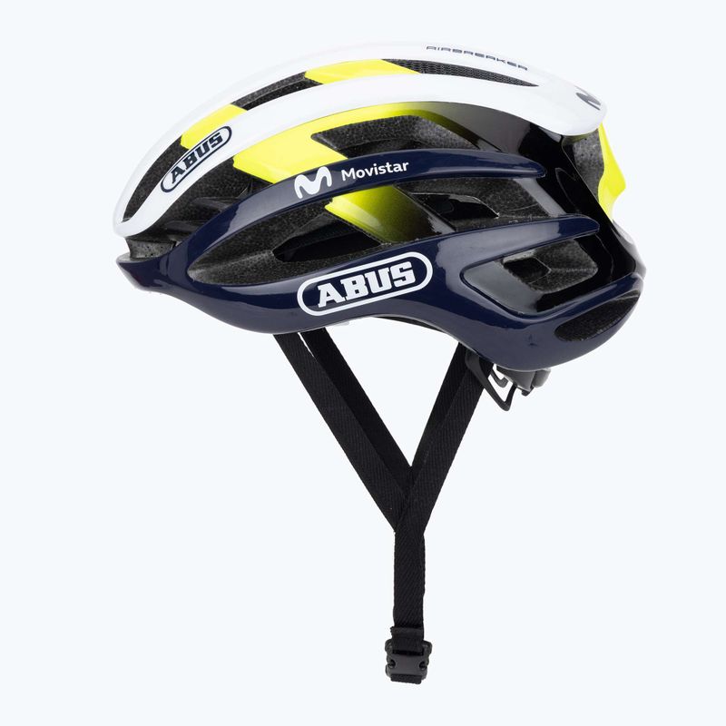 ABUS AirBreaker Movistar Team 24 navy/sárga/fehér kerékpáros sisak 3