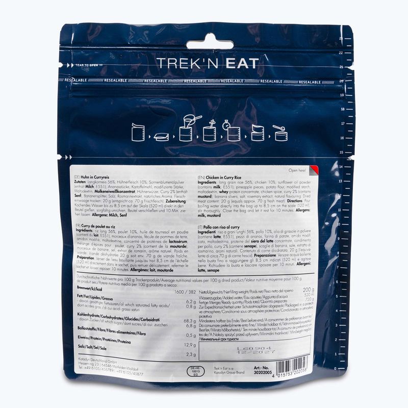 Fagyasztva szárított étel Trek'n Eat Csirke currymártásban rizzsel 2