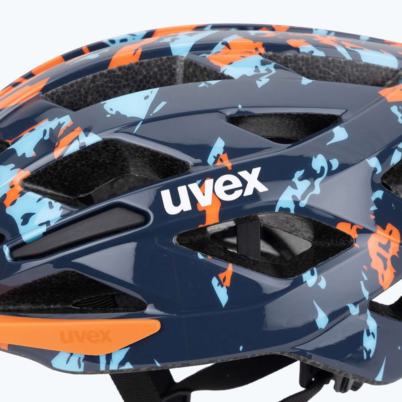 Gyerek kerékpáros sisak UVEX Air Wing 2 papaya/bubble blue 7