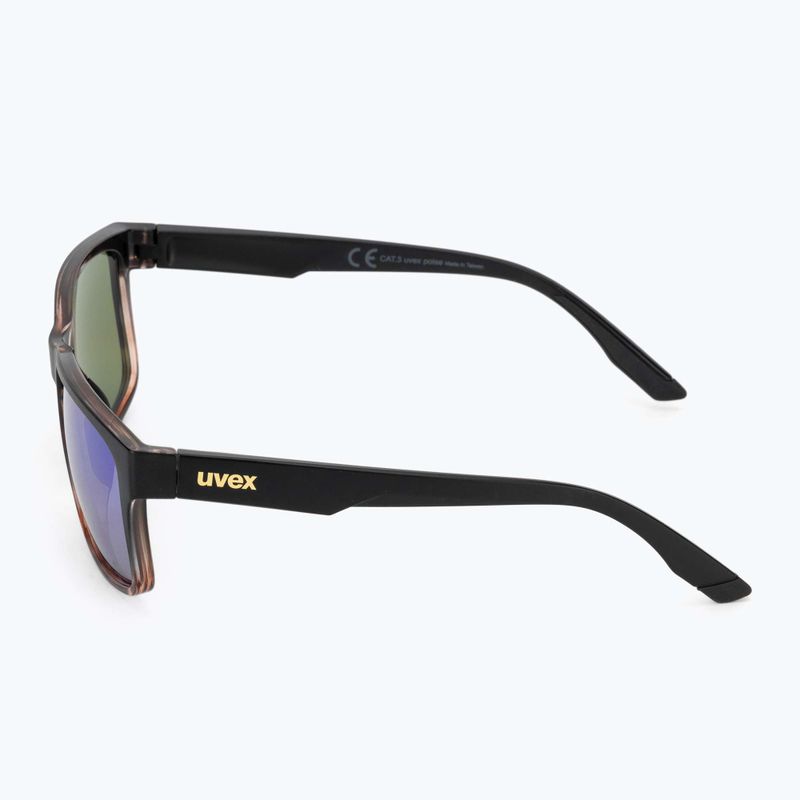 Napszemüveg UVEX Poise black demi matt/mirror green 4