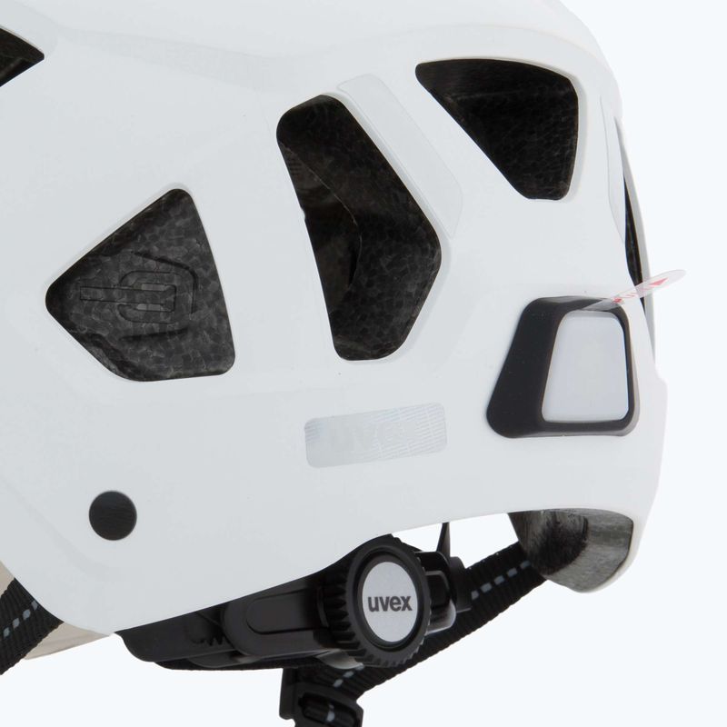 Kerékpáros sisak UVEX Stride Visor white matt/lite mirror silver 7