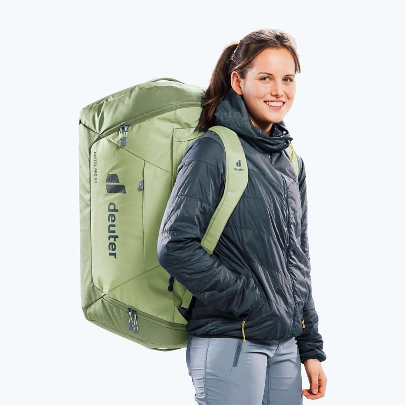 Utazótáska deuter Duffel Pro 60 l mineral/ grove 12