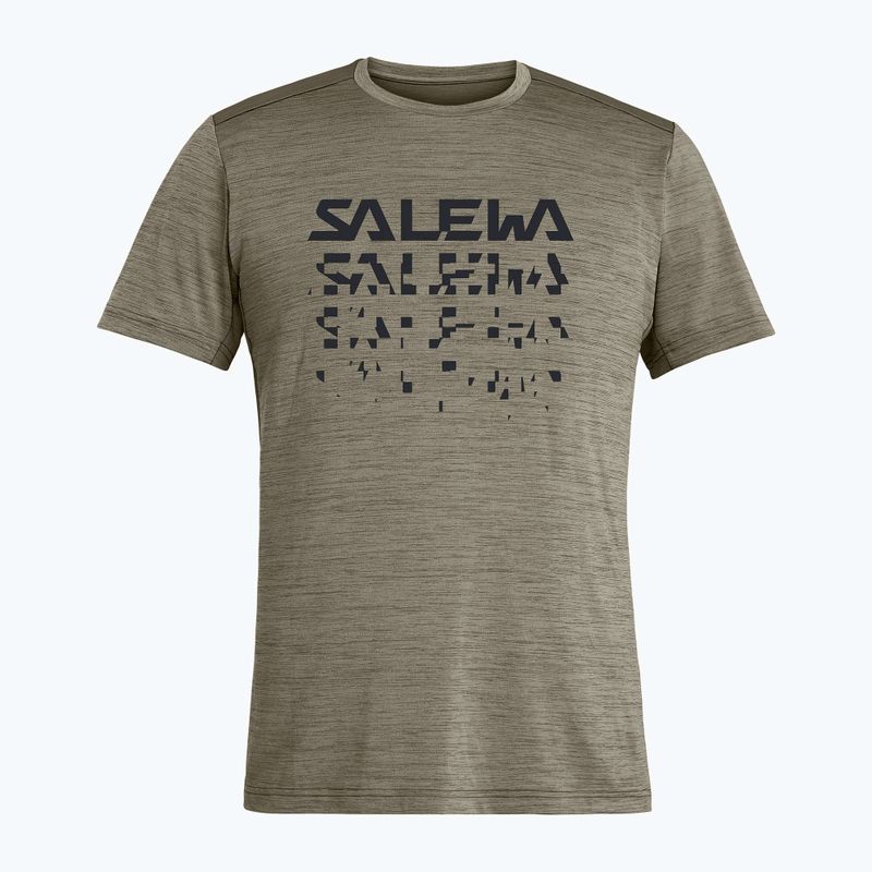 Salewa férfi trekking póló Puez Hybrid 2 Dry barna 00-0000027397 4