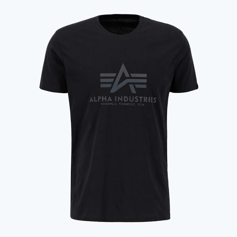 Alpha Industries férfi Basic Rainbow fényvisszaverő póló fekete 3