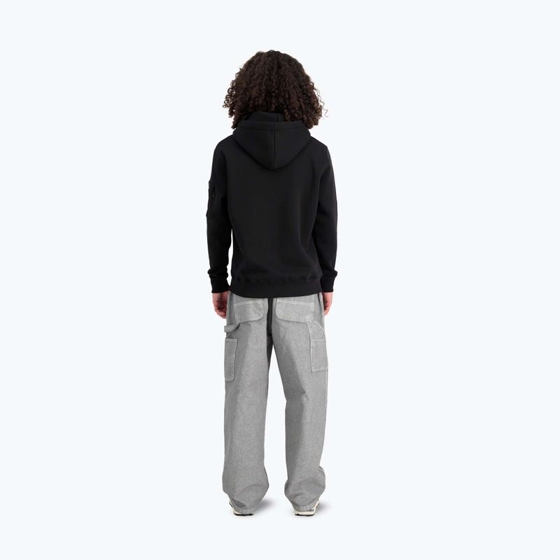 Férfi Alpha Industries Puff Print kapucnis pulóver fekete 3