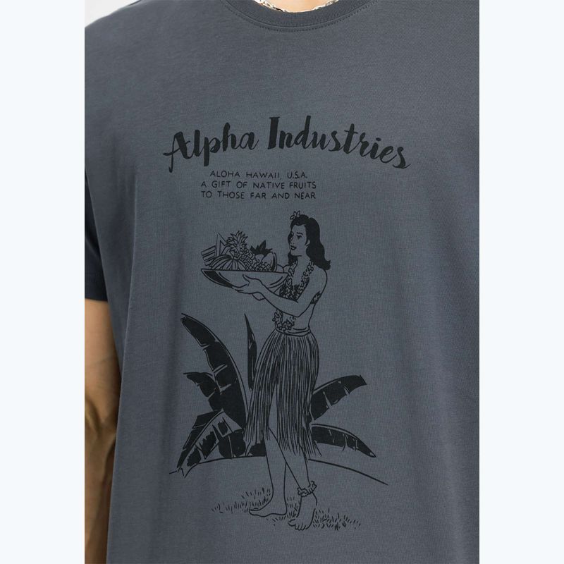 Alpha Industries férfi póló Hawaii vintage szürke 6