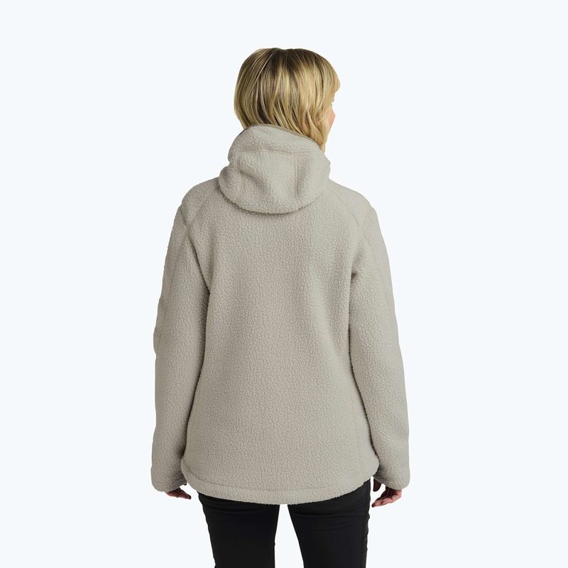 Női polár pulóver Jack Wolfskin Cradle Mountain Pile Full Zip világos homok 3