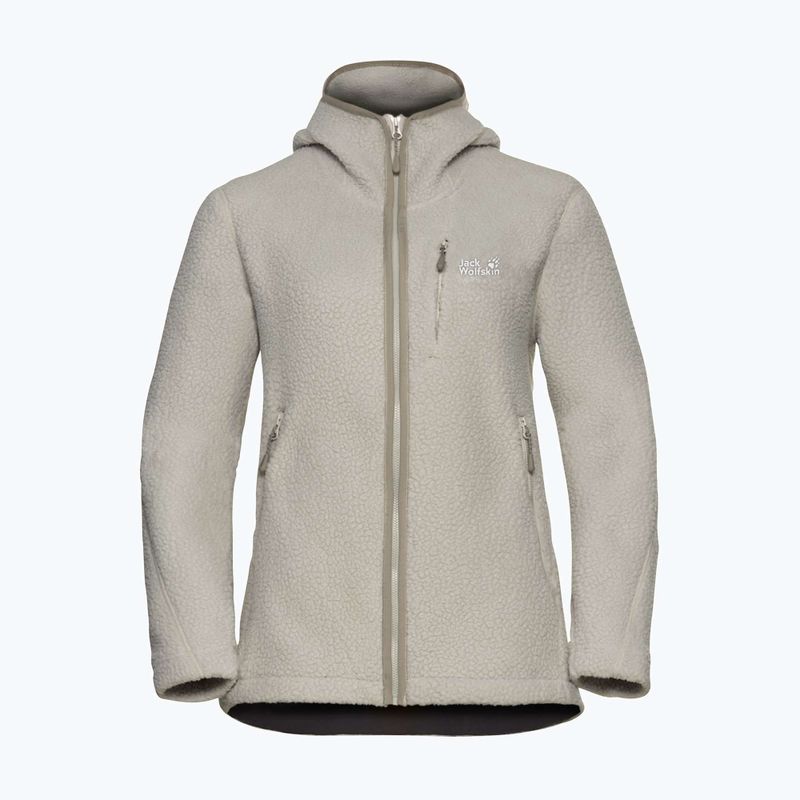 Női polár pulóver Jack Wolfskin Cradle Mountain Pile Full Zip világos homok 7