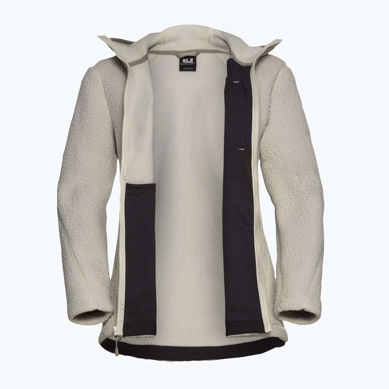 Női polár pulóver Jack Wolfskin Cradle Mountain Pile Full Zip világos homok 9