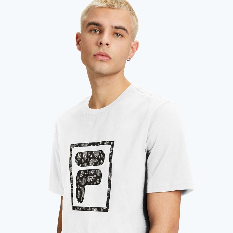 Férfi póló FILA Longyan Graphic bright white 4