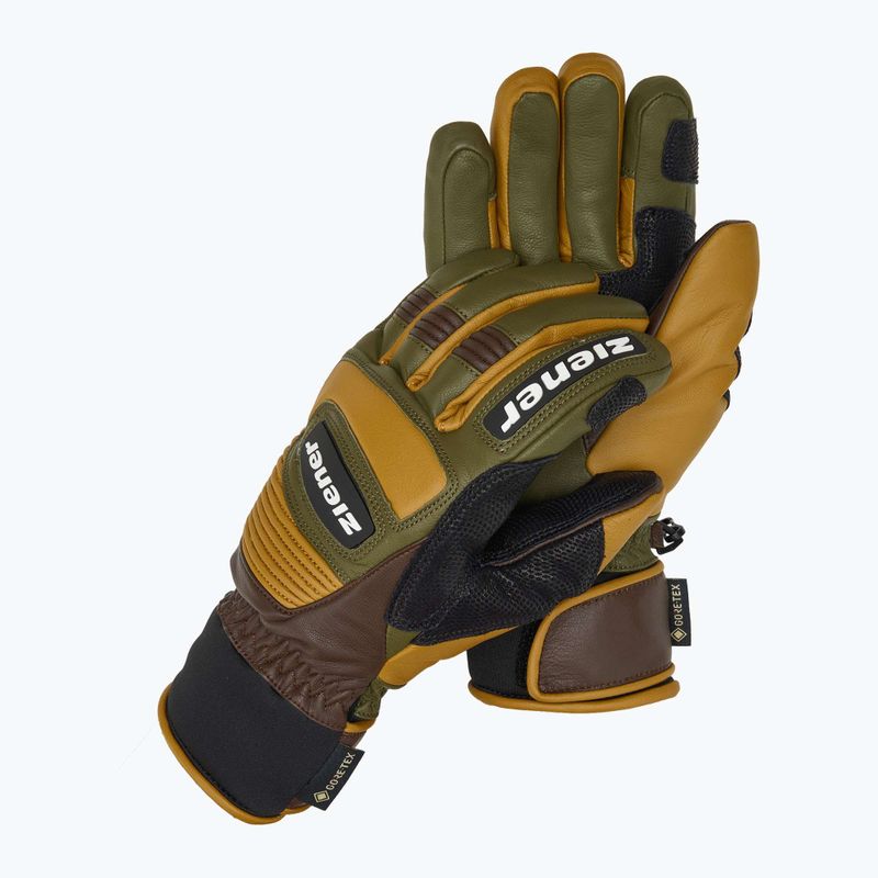 Férfi síkesztyű ZIENER Guard GTX + Gore Grip PR alpine dark/brown 2