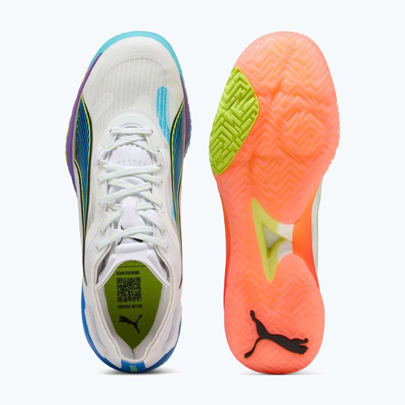 Kézilabda cipők PUMA Accelerate Nitro SQD 4 Game On puma white/glowing red/ultra blue 12