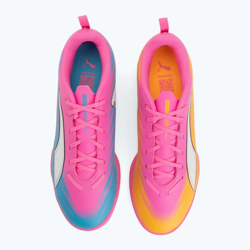 Gyerek focicipő PUMA Ultra 6 Play It Jr poison pink/puma wht/sun stream/bright aqua/puma blk 5