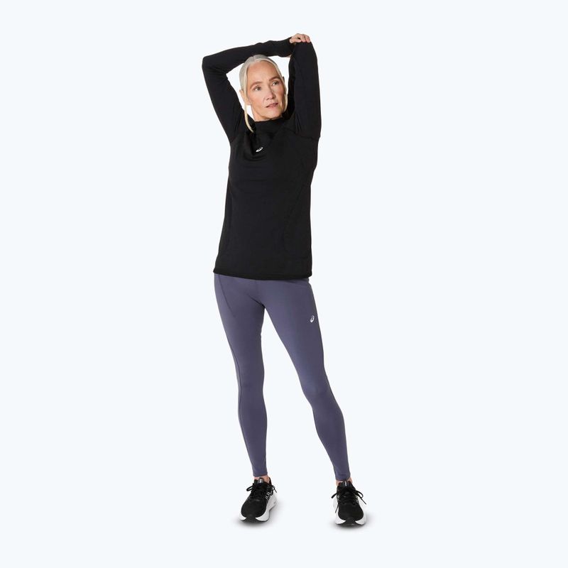 Női ASICS Road Winter Seamless teljesítmény fekete hosszú ujjú futócipő 8