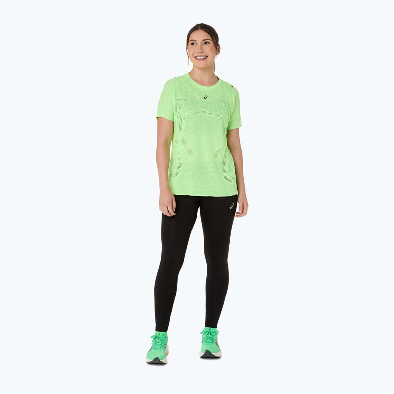 Női futópóló ASICS Metarun SS Top illuminate green 2