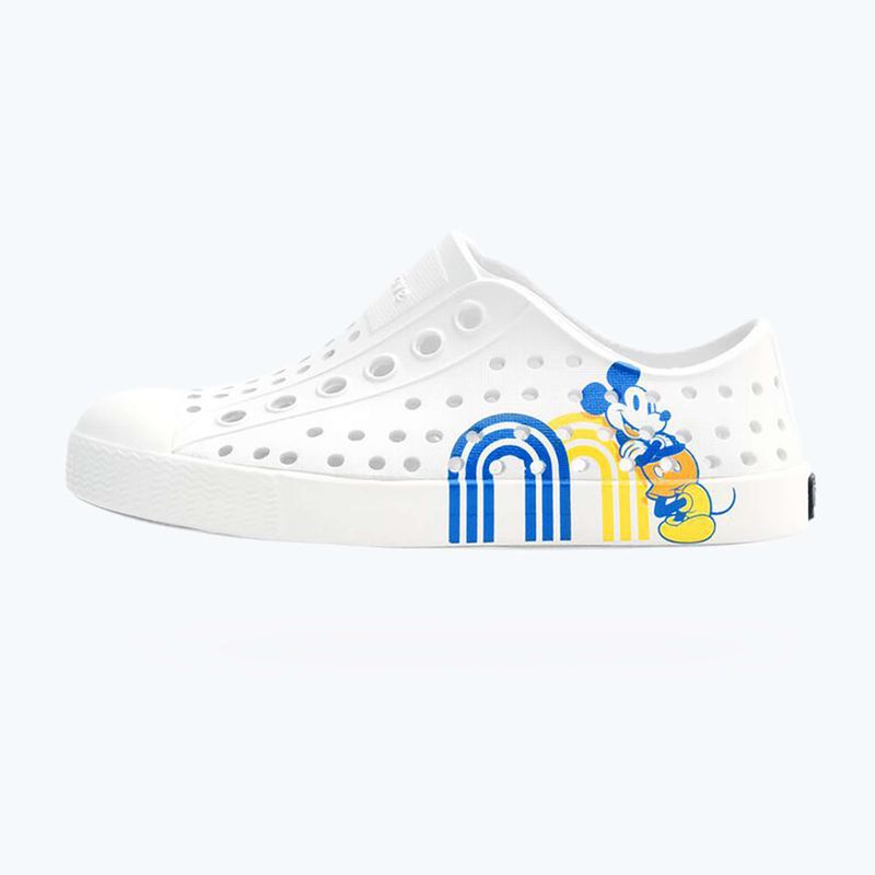Native Jefferson Print Disney Jr gyermek edzőcipő héjfehér/héjfehér/pozitív Mickey 10