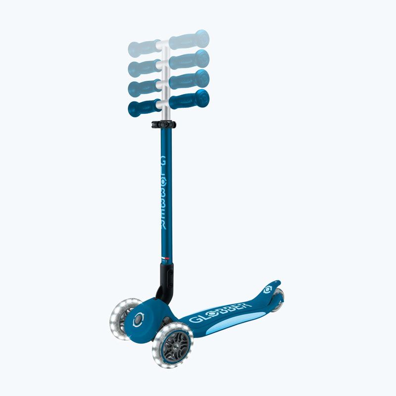 Globber Primo Összecsukható Plus Lights benzin kék gyermek háromkerekű robogó 8
