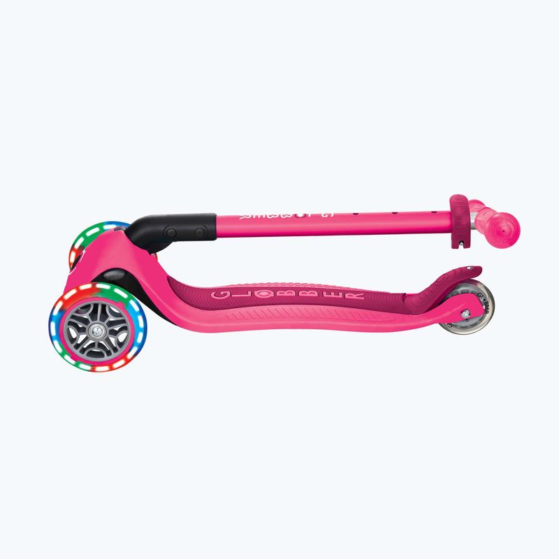 Gyermek háromkerekű roller Globber Primo Foldable Lights fuchsia 8