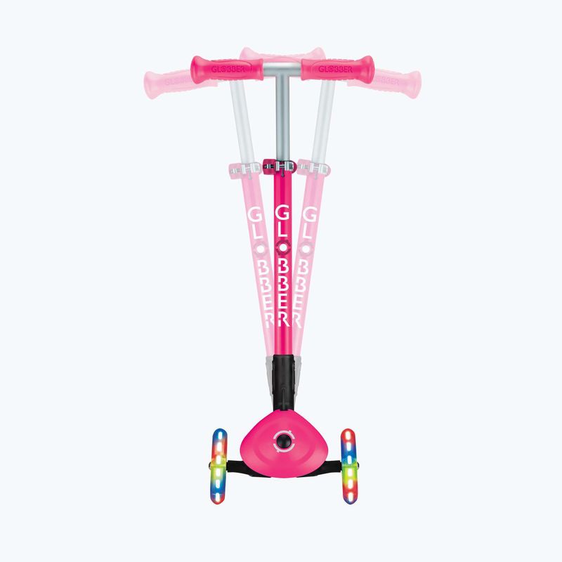 Gyermek háromkerekű roller Globber Primo Foldable Lights fuchsia 11
