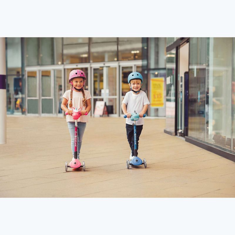 Gyermek háromkerekű roller Globber Primo Foldable Lights fuchsia 16