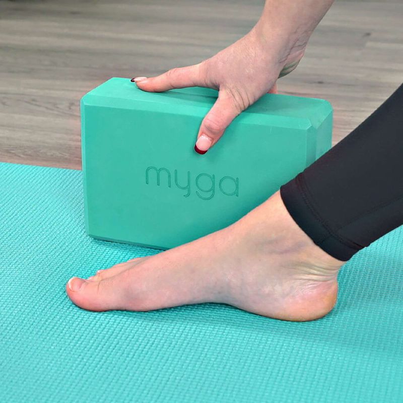Jógatégla Myga Foam Block turquoise 5