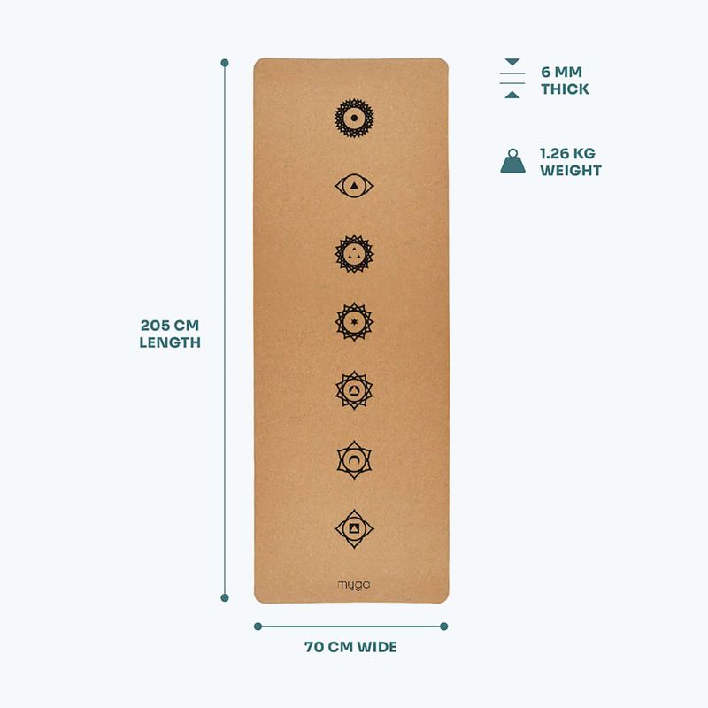 Jógaszőnyeg Myga Chakra XL 6 mm brown 7