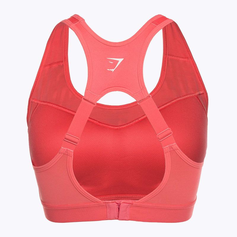 Gymshark nyitott hátú edző sport sport polka rózsaszín fitness melltartó 6