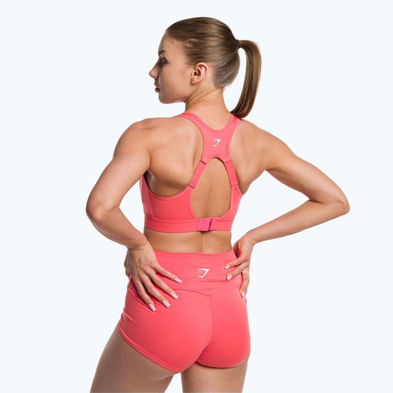 Gymshark nyitott hátú edző sport sport polka rózsaszín fitness melltartó 3
