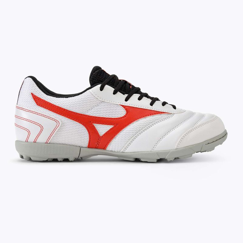 Gyerek focicipő Mizuno MRL Sala Club TF Jr white/radiant red 2