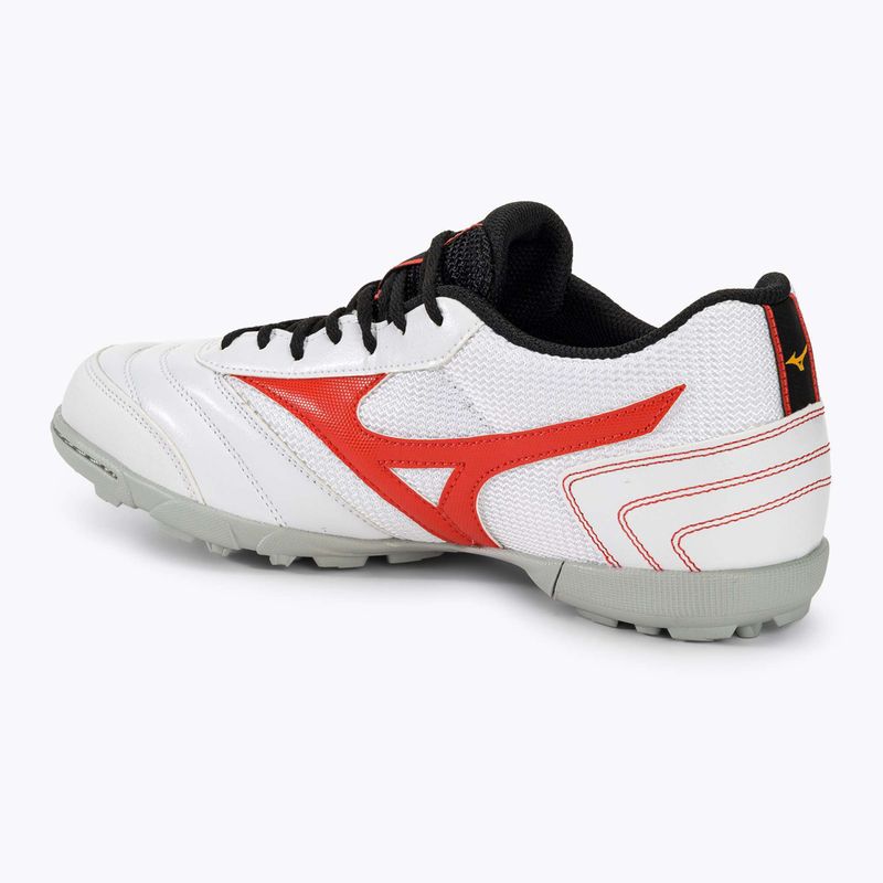 Gyerek focicipő Mizuno MRL Sala Club TF Jr white/radiant red 3