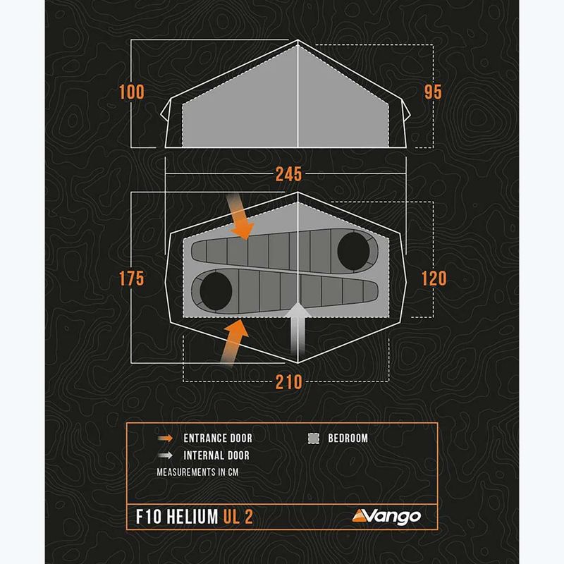 Vango Helium UL 2 alpesi zöld 2 személyes trekking sátor 2