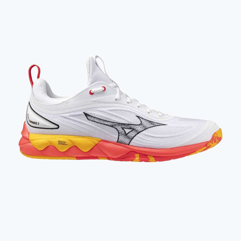 Mizuno Wave Luminous 3 fehér/tüzes korall 2/citrus röplabdacipő 8