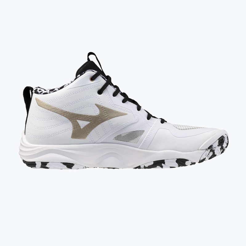 Röplabdacipő Mizuno Wave Momentum Elite Mid white/black/ge gold 9