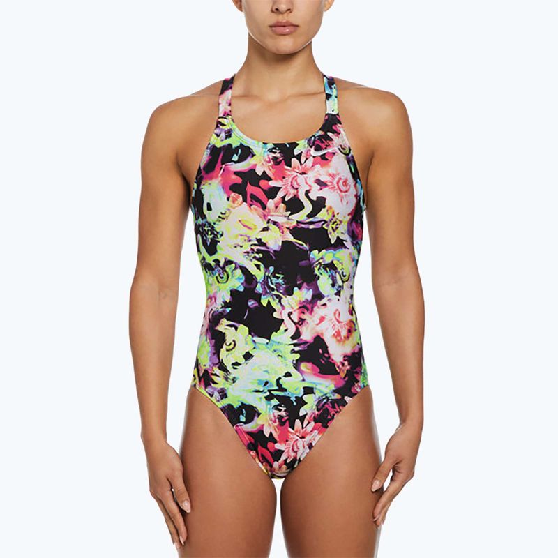 Női egyrészes fürdőruha Nike Hydrastrong Multi Print Fastback rainbow 4