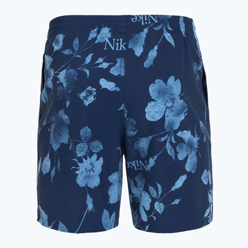 Férfi Nike Fine Floral 7" Volley úszónadrág éjfekete tengerészkék 6