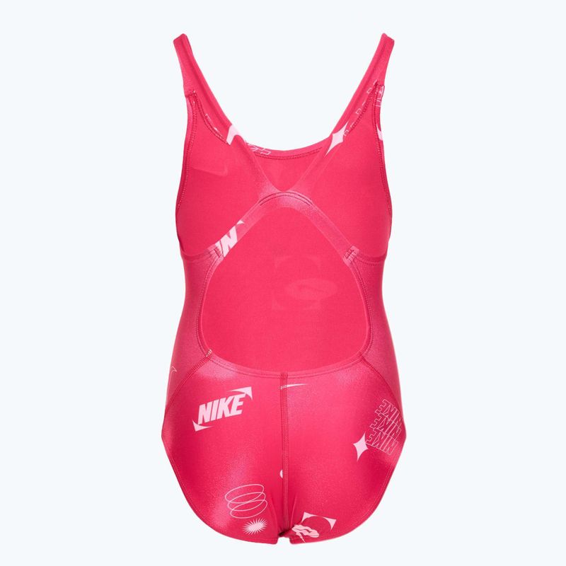Gyerek egyrészes fürdőruha Nike Hydrastrong Fastback rush pink 2