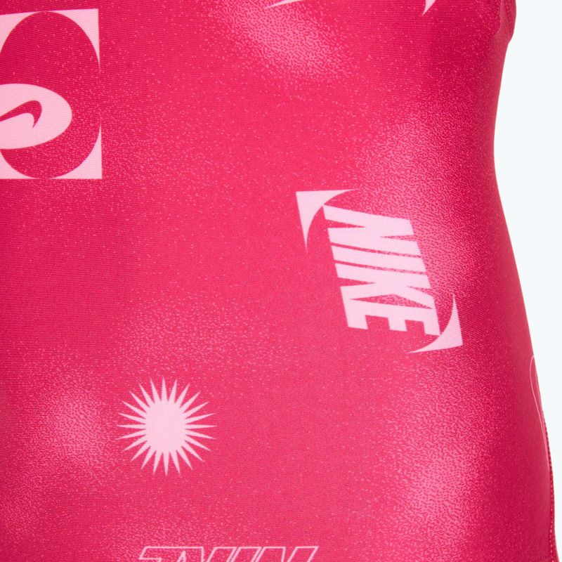 Gyerek egyrészes fürdőruha Nike Hydrastrong Fastback rush pink 3