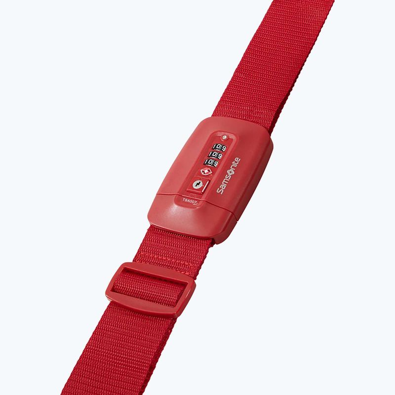Bőrönd rögzítő heveder Samsonite Revolution red 2