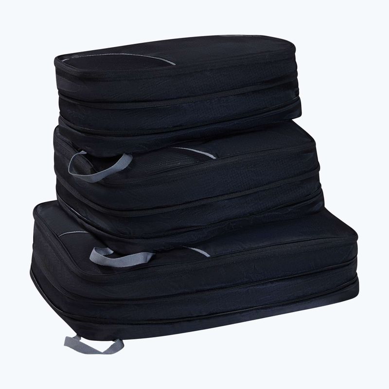 Szerokie etui na akcesoria American Tourister Packing S/M/L 3 pcs. black/grey 3
