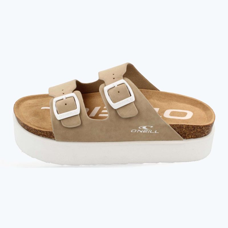 Női O'Neill Sandy Platform Slider Low barna flip-flopok 8