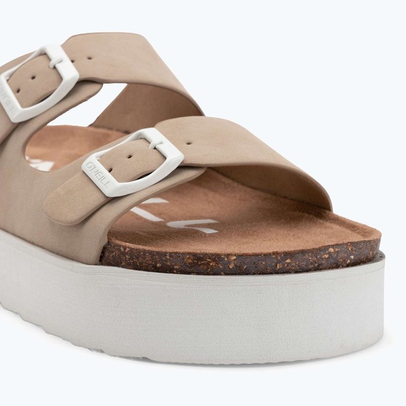 Női O'Neill Sandy Platform Slider Low barna flip-flopok 7
