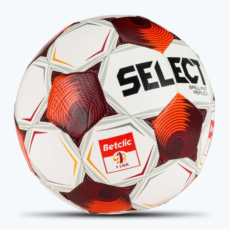 Labdarúgó labda SELECT Brillant Replica Betclic v25 white/red méret 5 2
