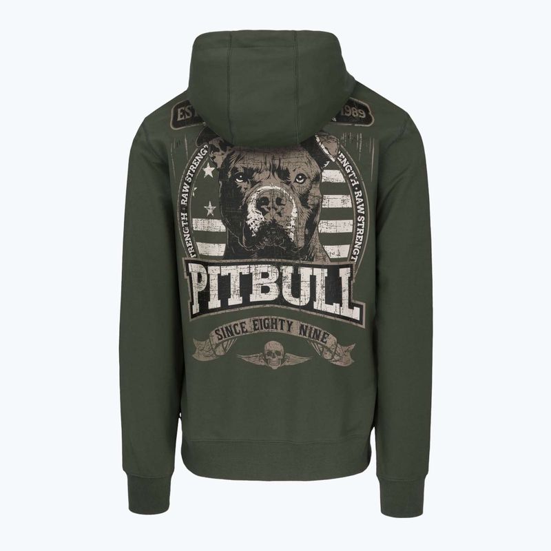 Férfi Pitbull Troublemaker kapucnis pulcsi régi zöld 4
