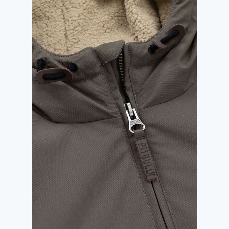 Férfi télikabát Pitbull Elkwood 3 Sherpa Hooded taupe 7