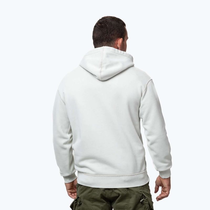 Férfi kapucnis pulóver Pitbull Orlando Hooded white stone 3