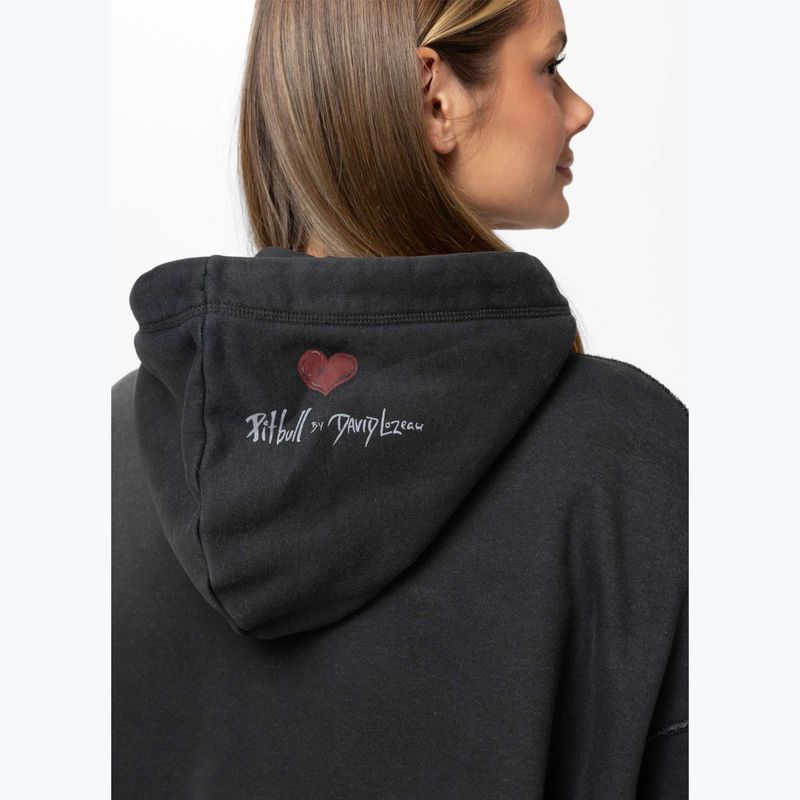 Női kapucnis pulóver Pitbull Thick & Thin Hooded dark graphite 3
