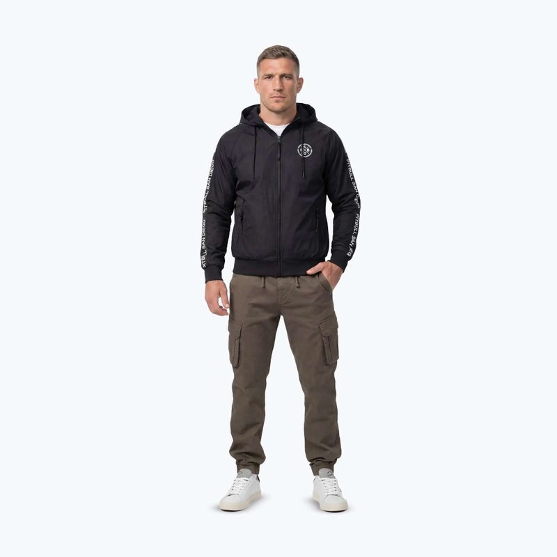 Férfi kabát Pitbull Athletic Tape Nylon Hooded black 2