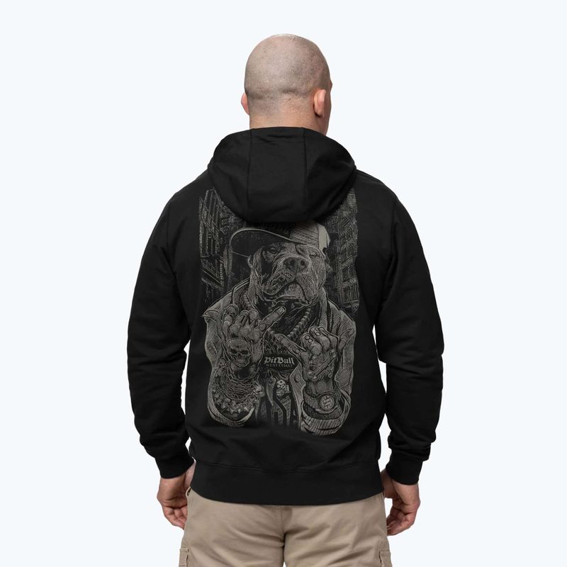 Férfi pulóver Pitbull USA Hooded Zip black 3