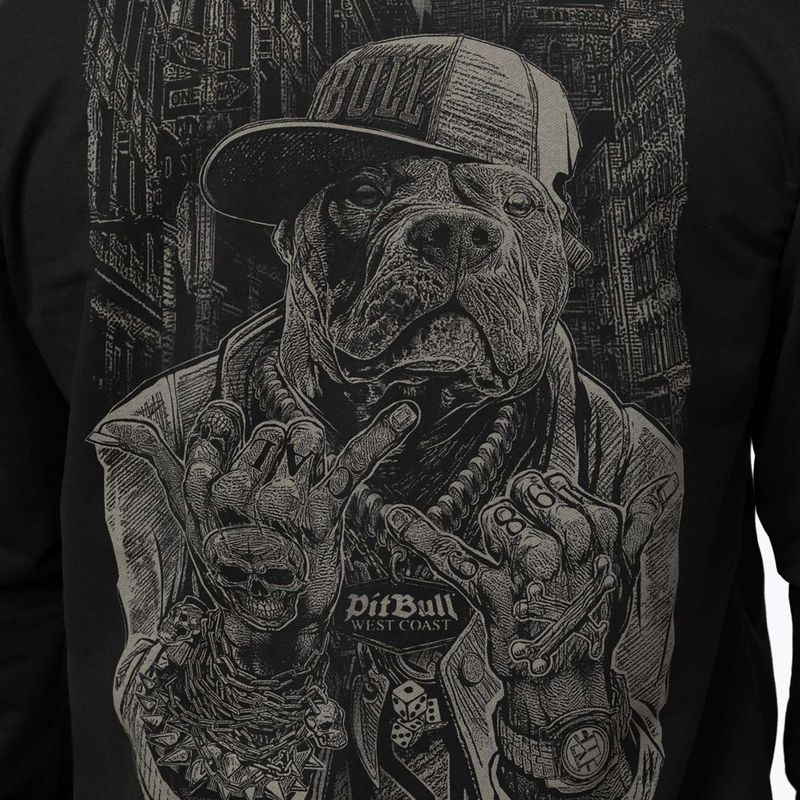 Férfi pulóver Pitbull USA Hooded Zip black 5