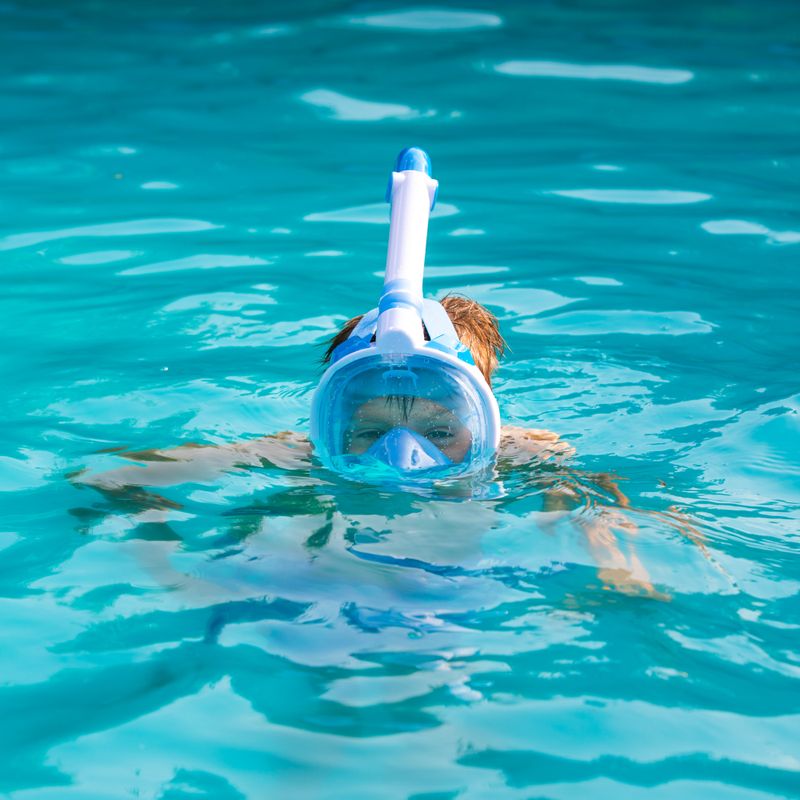 AQUASTIC kék gyermek teljes arcú snorkeling maszk SMK-01N 9